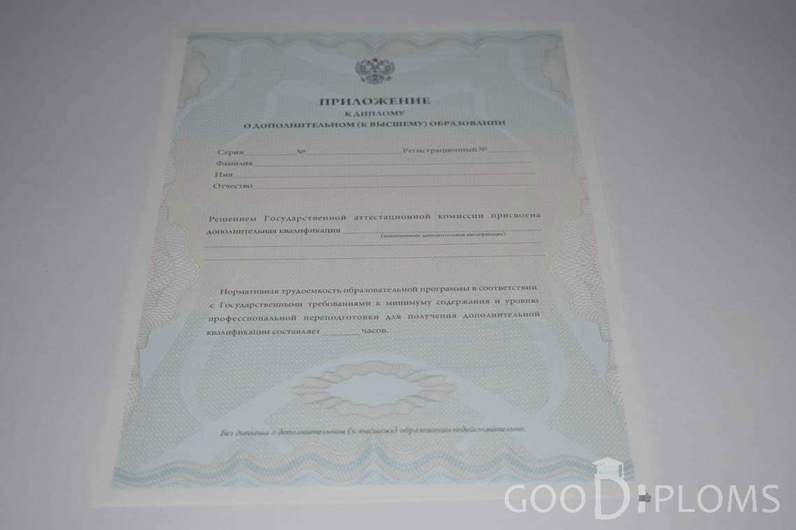 Приложение к Диплому МВА период выдачи 2011-2020 -  Оренбург
